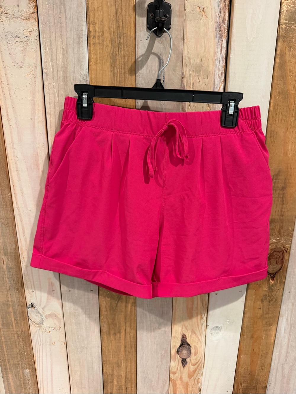 ZYIA Hot Pink High-Waist Drawstring Shorts